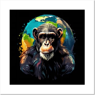 Chimpanzee Earth Day Posters and Art